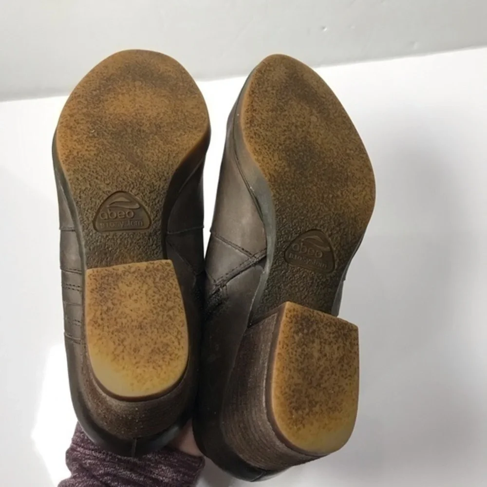 Abeo Felicity Bootie Oiled Dark Taupe / Brown Burnished Leather